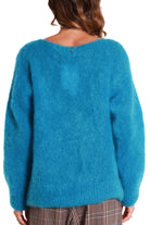 Dixie maglia oversize in kid mohair bluette