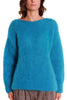 ÜBERGROßER PULLOVER AUS BLAUEM KINDERMOHAIR