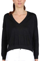 Liujo Knitwear maglia oversize scollo a v in lurex nero