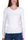 WHITE VISCOSE BLEND V-NECK SWEATER