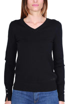 Guess Donna maglia scollo a v in misto viscosa nero