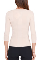 Elisabetta Franchi maglia scollo v in misto seta beige