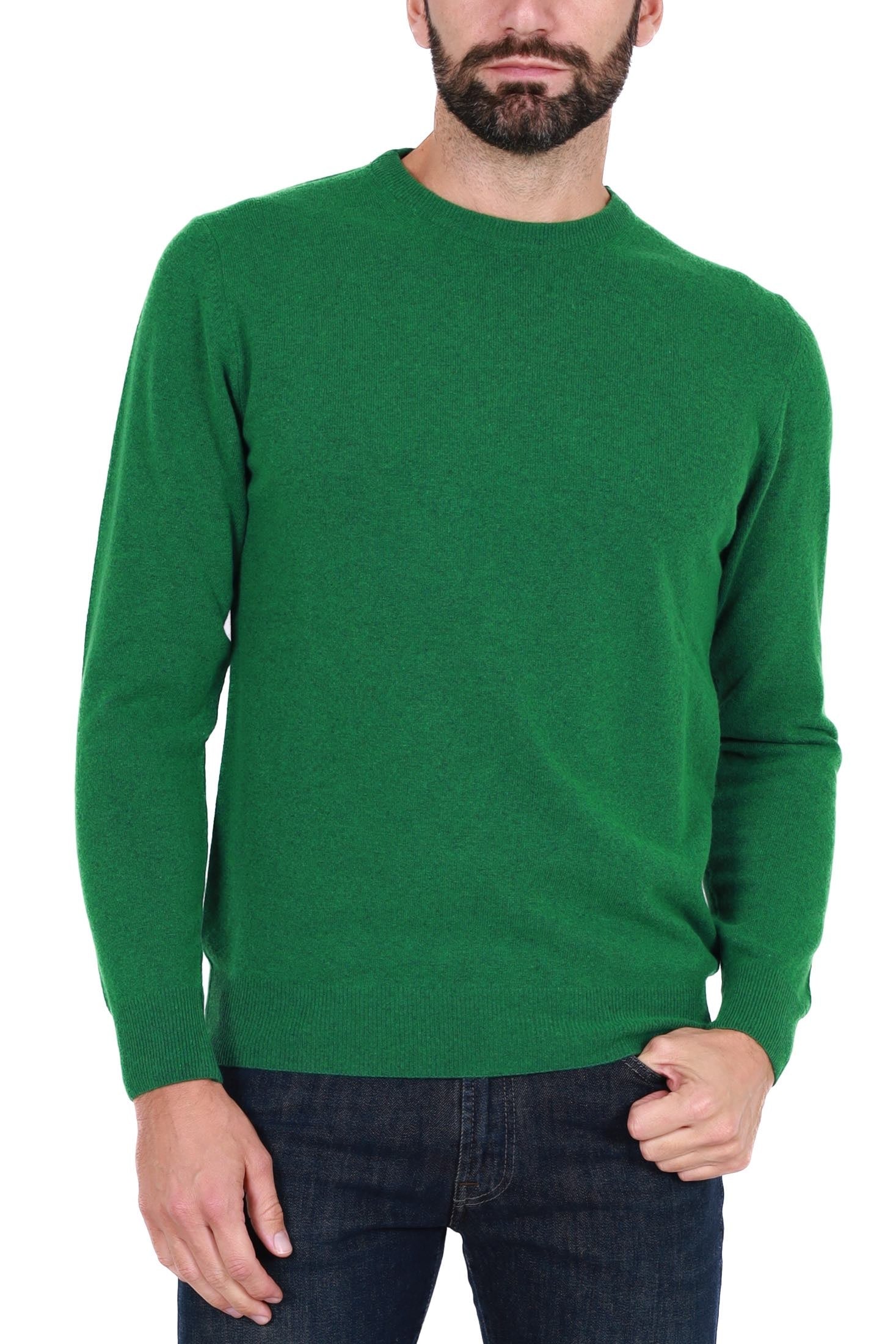 Roy Roger's Uomo maglia uomo girocollo in misto lana verde