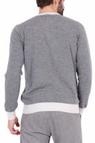 Outfit maglia uomo girocollo misto cashmere grigio