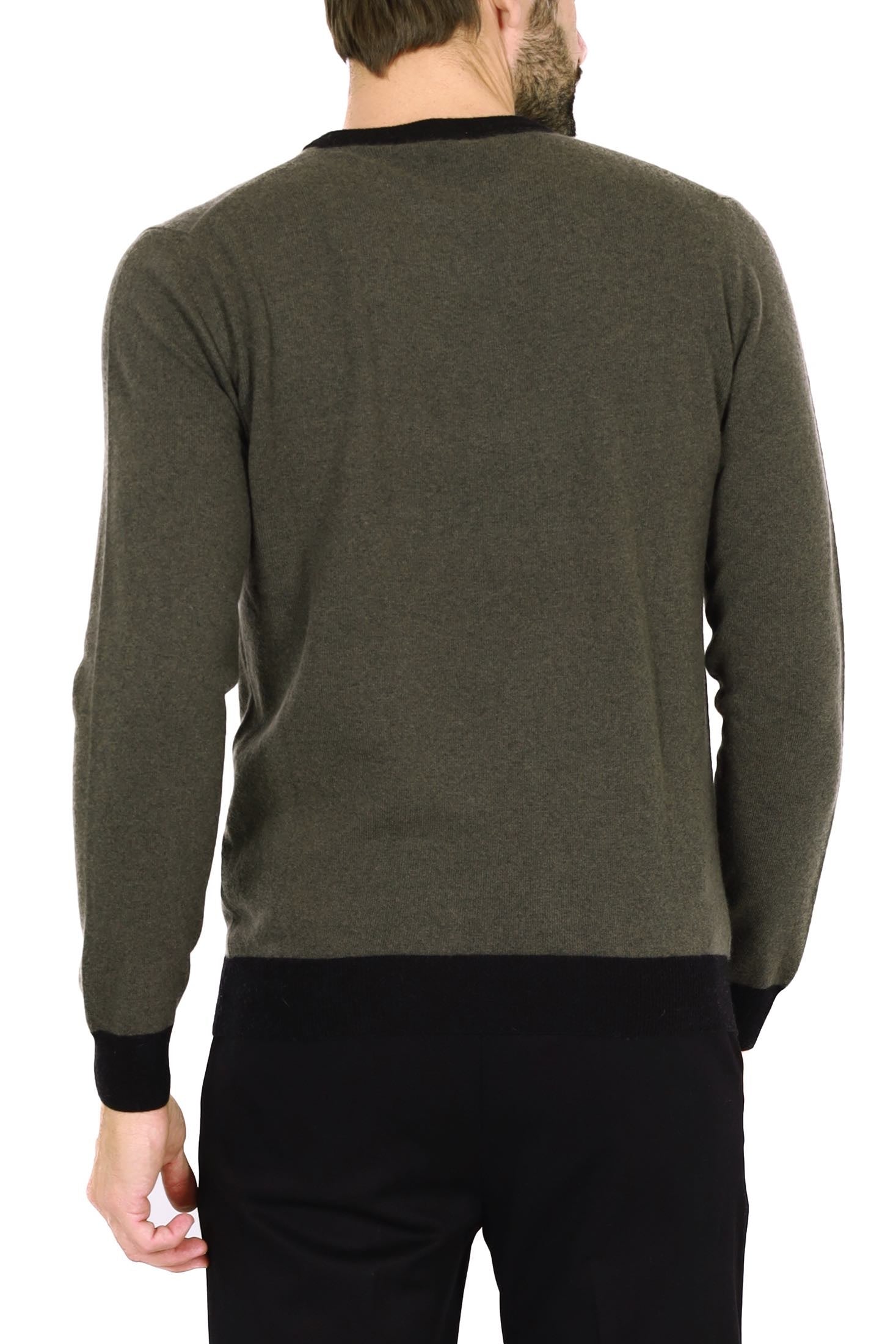 Outfit maglia uomo girocollo misto cashmere verde