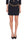 BLACK JEWEL CHAIN ​​CREPE MINI SKIRT