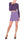 PURPLE LOGO PLAQUE CREPE MINI SKIRT