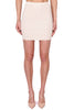 BEIGE VISCOSE KNITTED MINI SKIRT