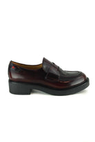 Gio mocassino donna in pelle bordeaux