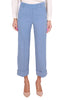 PALAZZO TROUSERS WITH BLUE TURN-UP