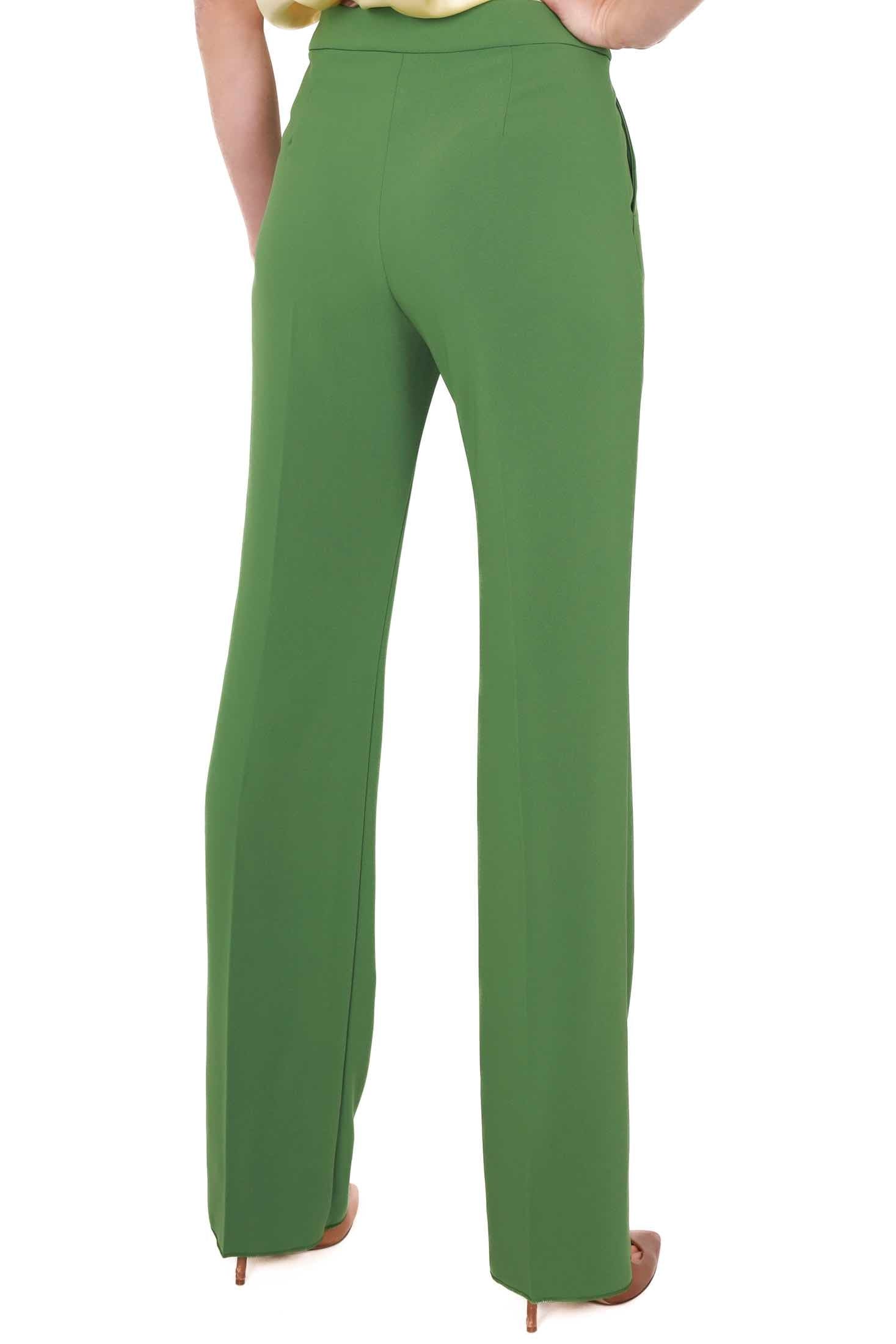 Pennyblack pantalone a palazzo in cady stretch verde