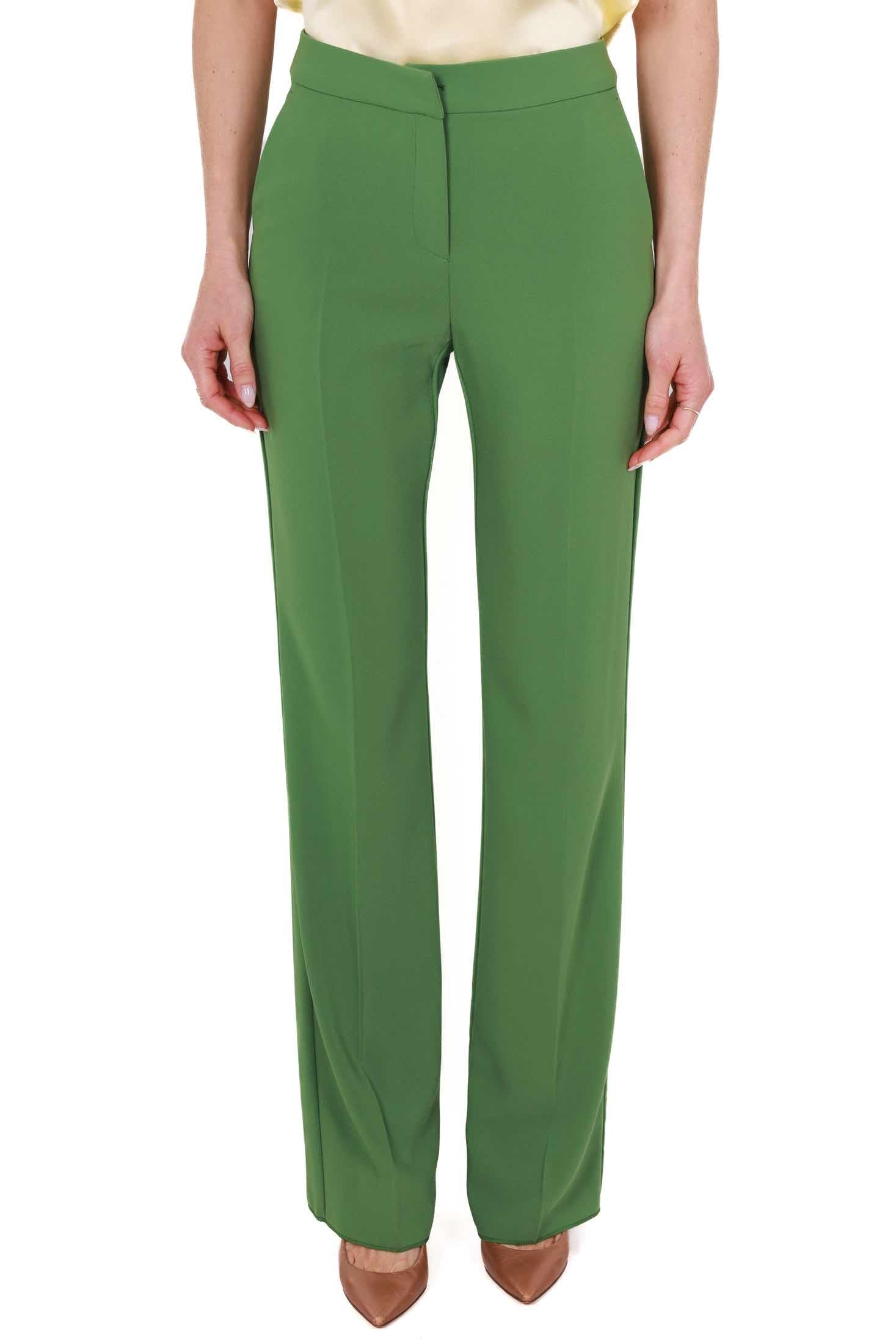 Pennyblack pantalone a palazzo in cady stretch verde