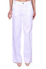 WHITE COTTON PALAZZO TROUSERS