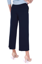 Emme Marella pantalone a palazzo in jersey blu