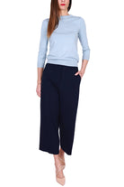 Emme Marella pantalone a palazzo in jersey blu