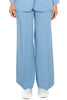 PALAZZO TROUSERS IN FLUID BLUE FABRIC