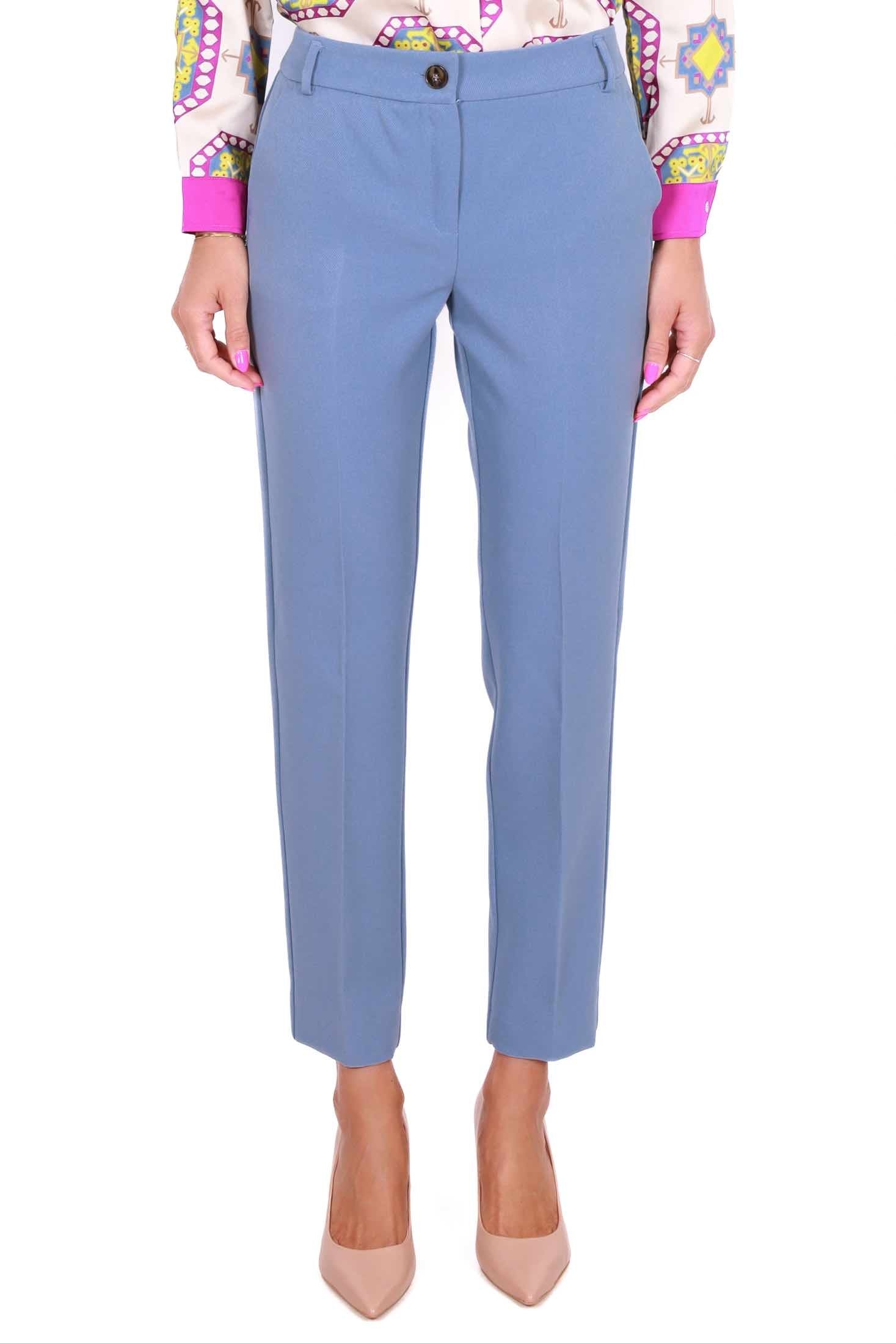 Emme Marella pantalone a sigaretta azzurro