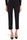 BLACK WOOL BLEND CROPPED CIGARETTE TROUSERS