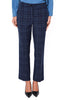 CIGARETTE TROUSERS WITH BLUE PATTERN