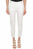 CIGARETTE TROUSERS IN WHITE COTTON GABARDINE