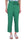 CIGARETTE TROUSERS IN GREEN COTTON POPLIN