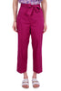 CIGARETTE TROUSERS IN PURPLE COTTON POPLIN