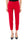 CIGARETTE TROUSERS IN RED TECHNICAL FABRIC