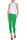 CIGARETTE TROUSERS IN GREEN TECHNICAL FABRIC