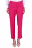 FUCHSIA VISCOSE MIXED CIGARETTE TROUSERS