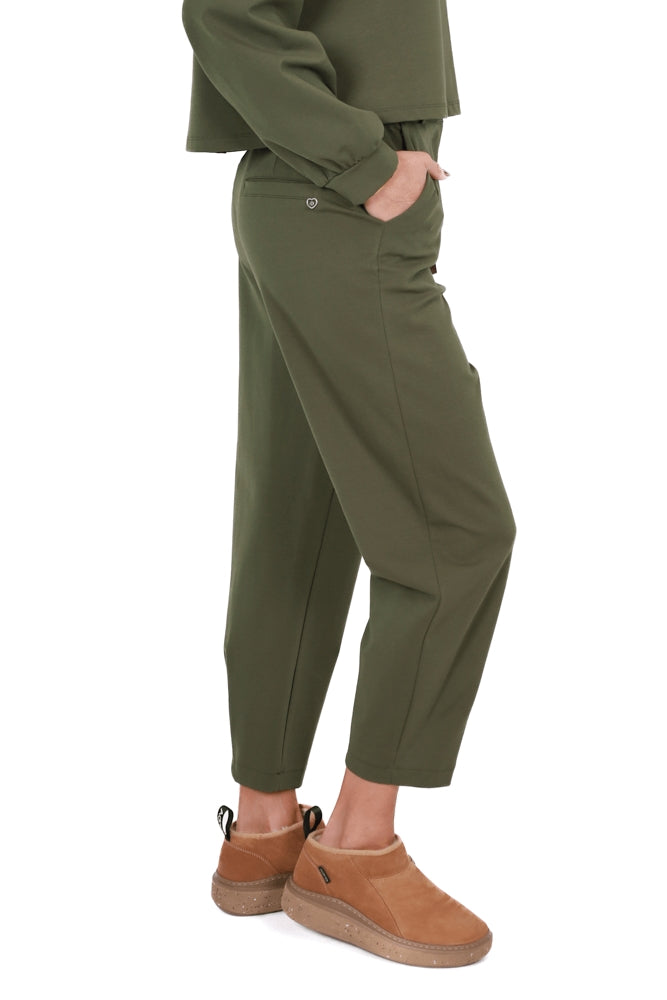 Please pantalone baggy in felpa verde