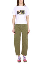 Please pantalone cargo in cotone verde