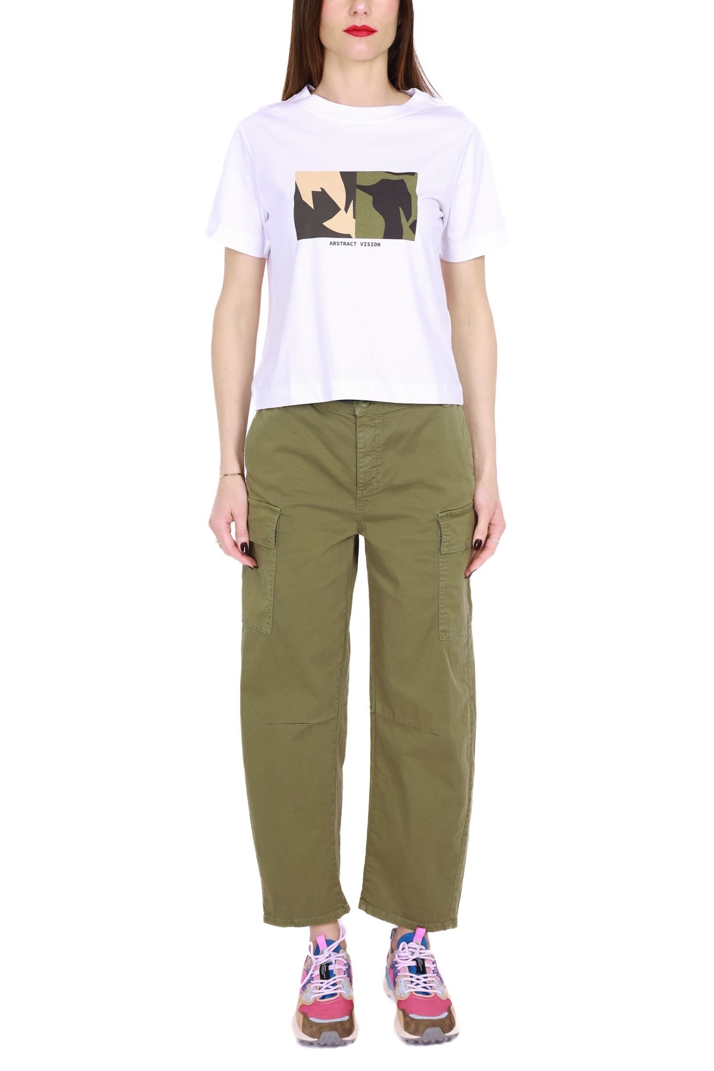 Please pantalone cargo in cotone verde