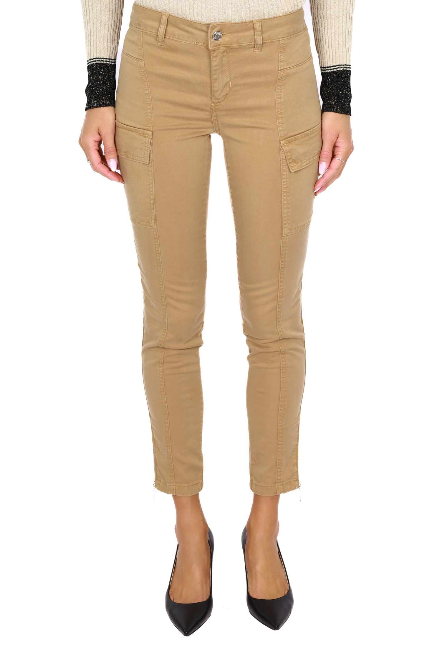 Liu Jo White pantalone cargo skinny cammello