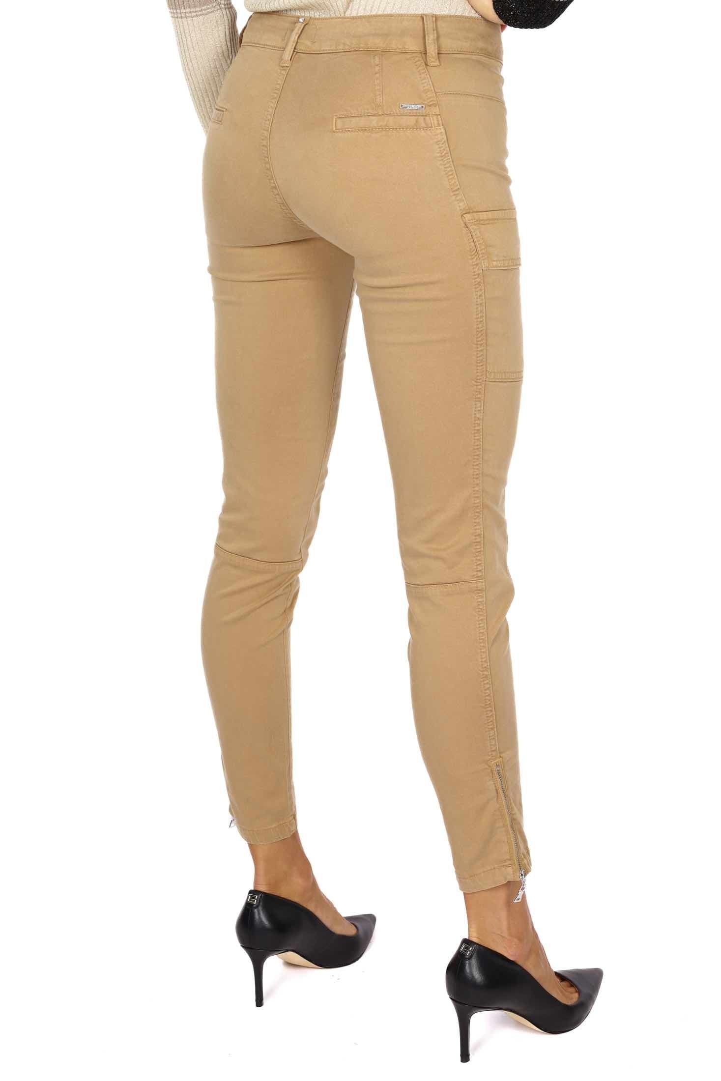 Liu Jo White pantalone cargo skinny cammello