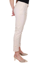 Liu Jo White pantalone chino con spacchetti beige