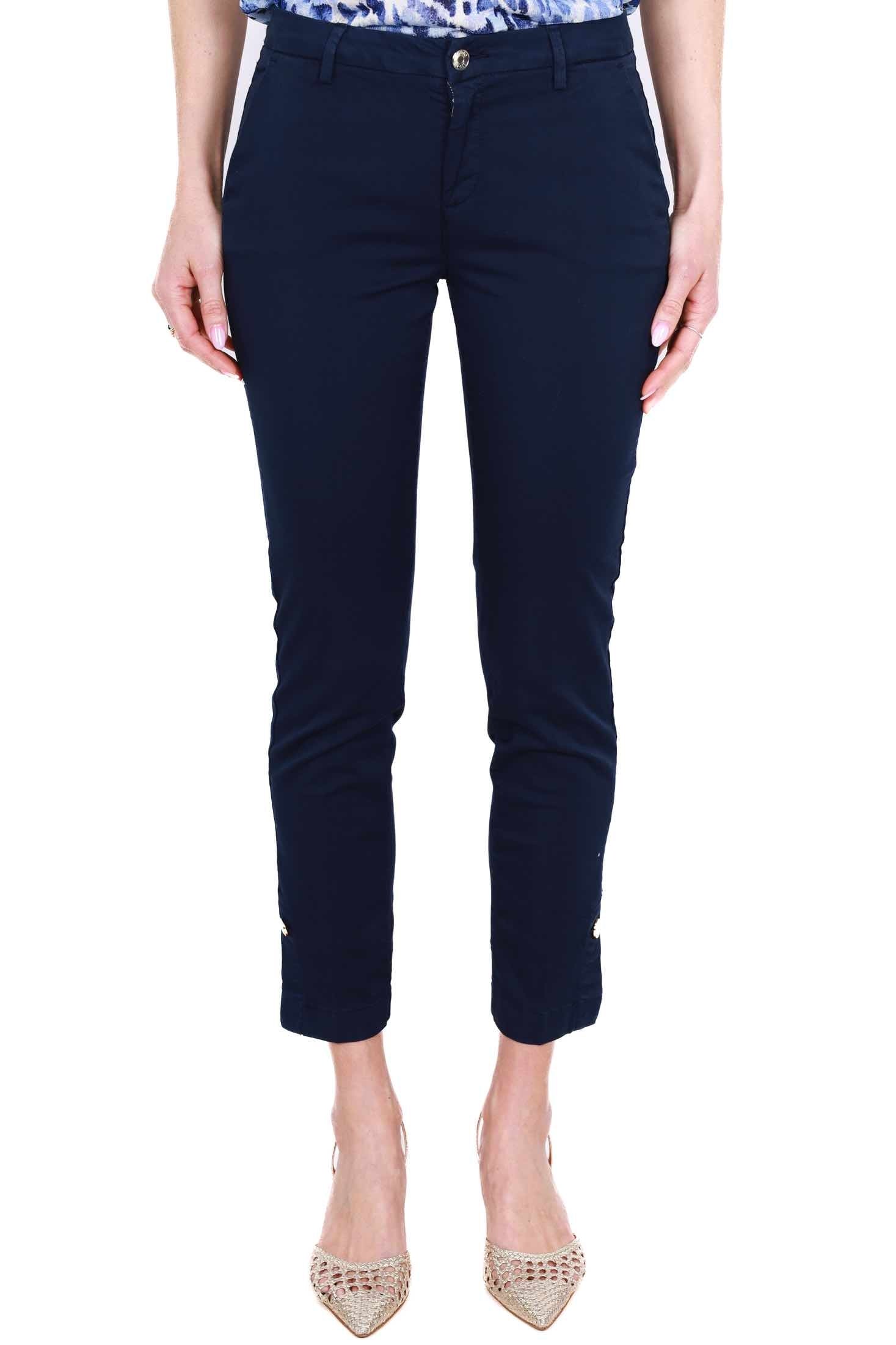 Liu Jo White pantalone chino con spacchetti blu