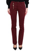 PANTALONE CHINO FLARE BORDEAUX