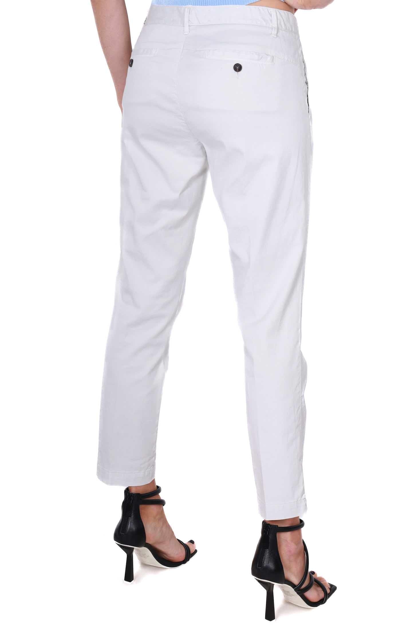 Roy Roger's Donna pantalone chino in gabardine di cotone ghiaccio