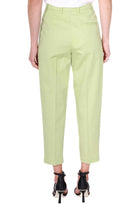 Roy Roger's Donna pantalone chino in misto lino e cotone verde