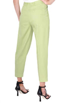 Roy Roger's Donna pantalone chino in misto lino e cotone verde