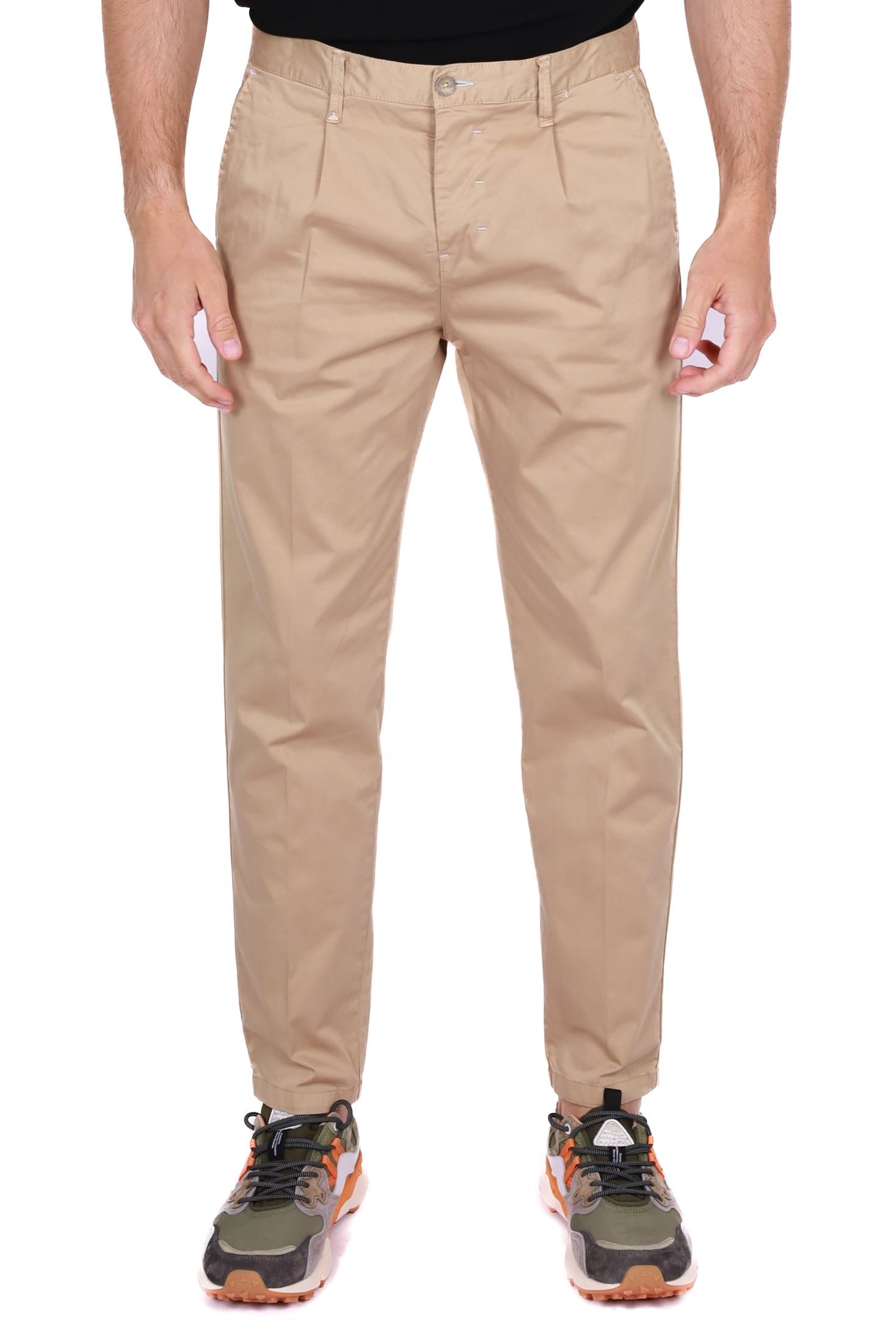 Berna pantalone chinos con pinces beige