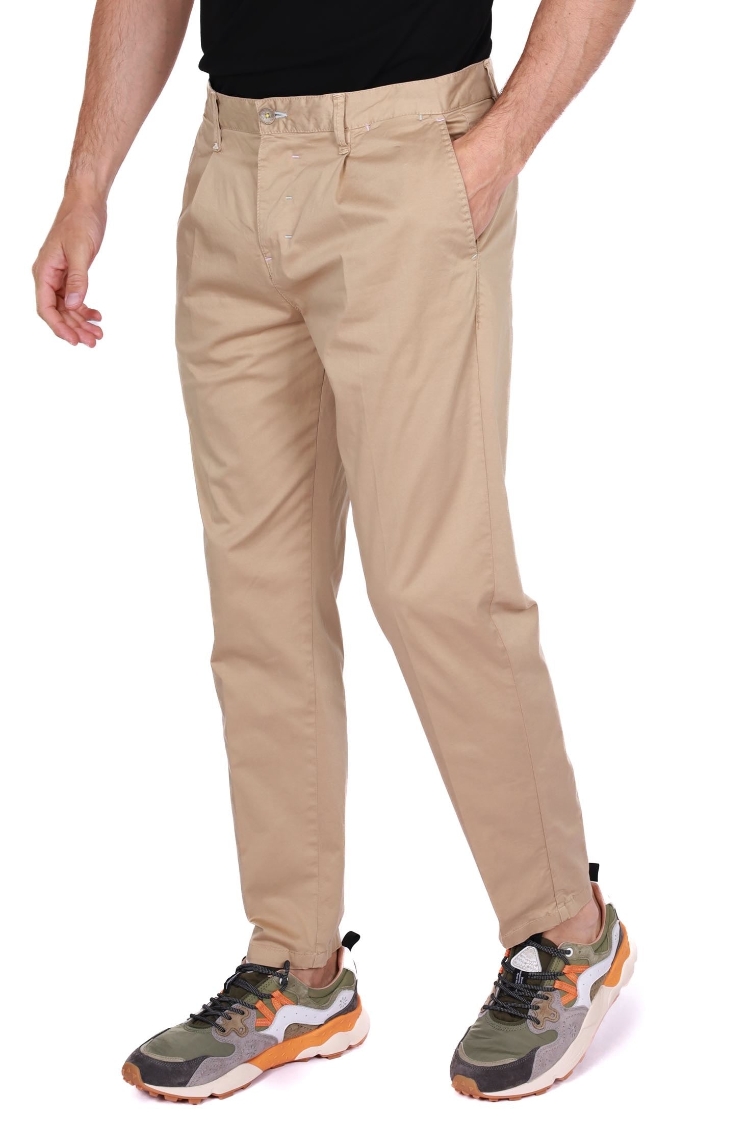 Berna pantalone chinos con pinces beige