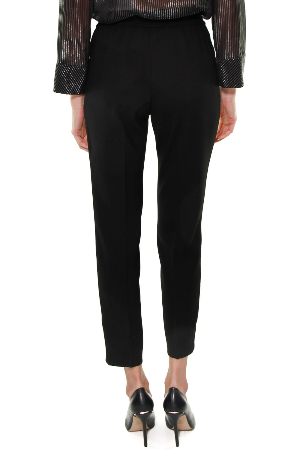 Liu Jo Black pantalone con elastico in crepe nero