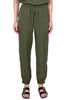 GREEN ELASTIC WAISTBAND TROUSERS