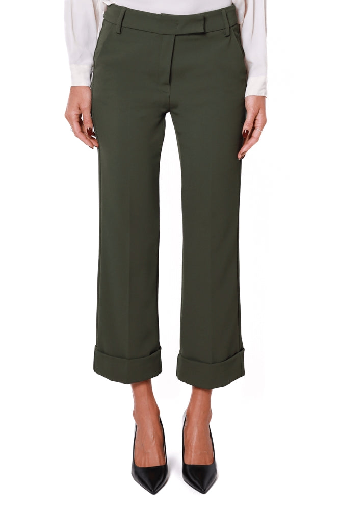 Emme Marella pantalone cropped a palazzo verde