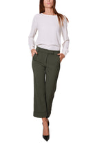 Emme Marella pantalone cropped a palazzo verde