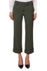 GREEN PALAZZO CROPPED PANTS