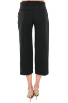 Pinko pantalone cropped in crepe nero