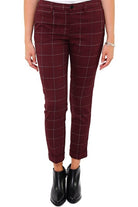 Liu Jo White pantalone cropped in principe di galles bordeaux