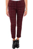 PRINCE OF WALES CROPPED PANTS BORDEAUX